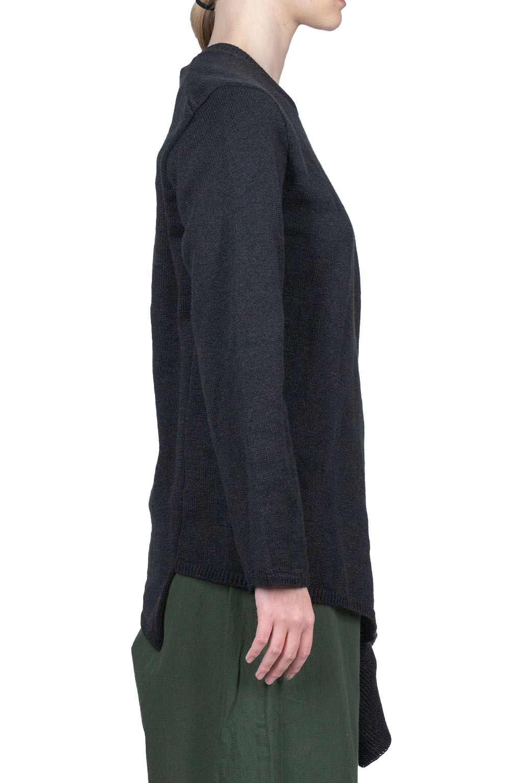 Comme Des Garcons Comme Des Garcons Ruffle Sided Crewneck Sweater - Black